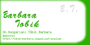 barbara tobik business card