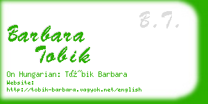 barbara tobik business card